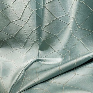 Capriccio Rideau géométrique jacquard 3D de luxe bleu œuf de canard 4