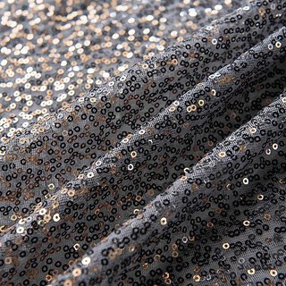 Galaxy Noir & Or à Paillettes Ombré Voilage Rideau 6