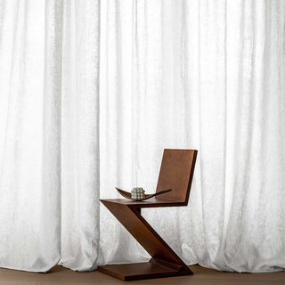 Chic décrépit Ivoire Blanc Rideau en Lin 100% 3