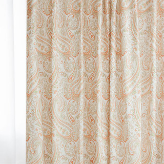 Fantasy Paisley Lin Style Orange & Green Rideau
