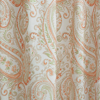 Fantasy Paisley Lin Style Orange & Green Rideau 4
