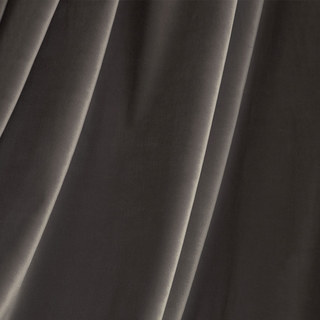 Fine Taupe Gris Velours Rideau 3