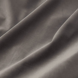 Fine Taupe Gris Velours Rideau