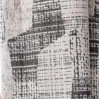 Modern Twist Noir et Blanc Chenille Occultante Rideau Géométrique