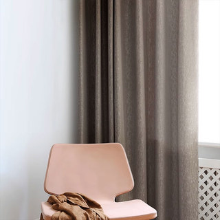 Soie Cascade Délicatement Texturée Rayée Chatoyante Taupe Gris Rideau 1