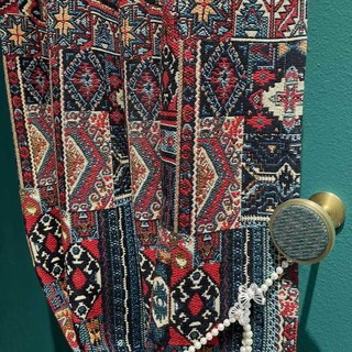 BOHO Rhapsodie Rideau Géométrique Multicolore Rouge 3