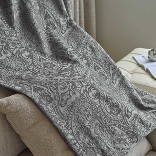 Enchantant Paisley Luxe Jacquard Gris Rideau Occultant 2