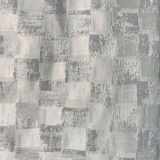 Enchanting Patchwork Luxe Jacquard Gris Perlé Rideau Géométrique 6