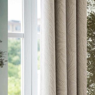 Feuille de Printemps Jacquard Motif Crème Rideau Occultant 4