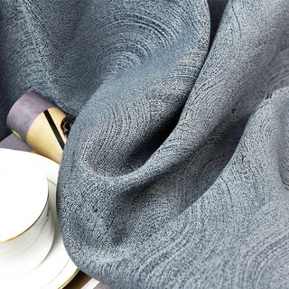 Swirl Géométrique Chenille Gris Rideau Occultant 5