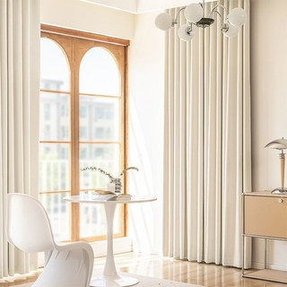 Euphoria Crème Blanc Cassé Rideau Chenille Froissé Écrushé Anti-Lumière 2