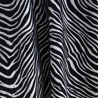 Zèbre Noir et Blanc Jacquard Chenille Rideau 4