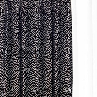 Zèbre Noir et Blanc Jacquard Chenille Rideau 2