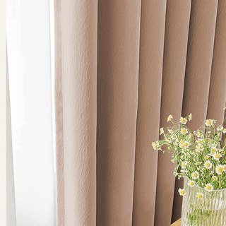 Jours d'automne Chenille Feuillage Motif Rose Rideau Occultant 2