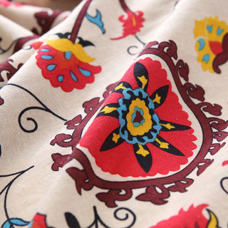Blossom Multicolore Rouge Floral Bohème Rideaux 5