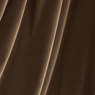 Rideaux en velours marron café fin 4