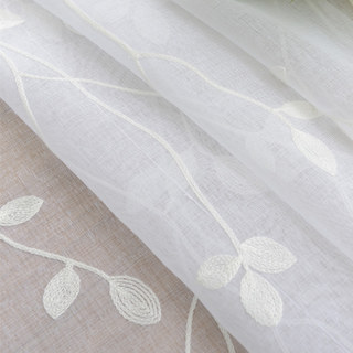 Love Fantasy White Leaf Voile Curtain
Amour Fantaisie Rideau Voile Feuille Blanche 5