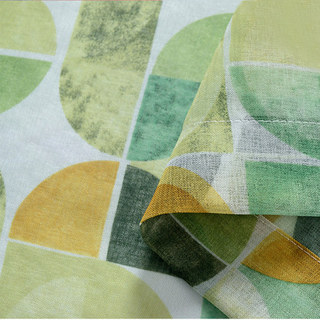 Vigour Multi Couleurs Voilages Géométriques Verts Style Milieu du Siècle