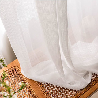 Chaîne à maillons motif Jacquard Voile ivoire blanc Rideau 6