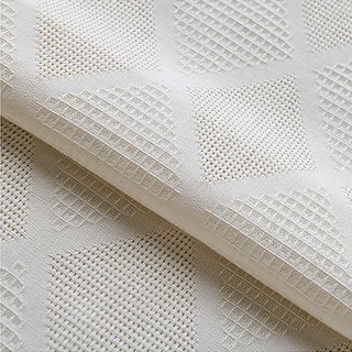 Maille Diamant Géométrique Rideau Voile Ivoire Blanc Lourd 4