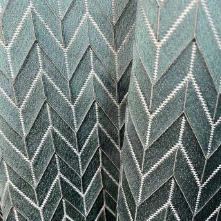 Elegante Art Deco Chevron Courroie Geométrique Teal Bleu