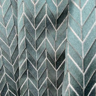 Elegante Art Deco Chevron Courroie Geométrique Teal Bleu 5