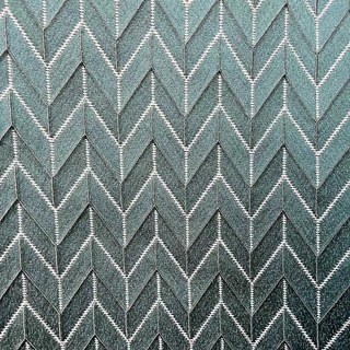 Elegante Art Deco Chevron Courroie Geométrique Teal Bleu