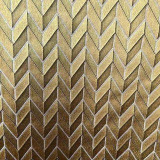 Élégant Rideau Chevron Doré Style Art Déco