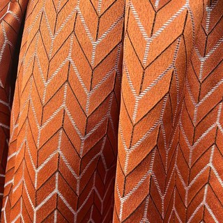 Élégant Rideau Chevron Orange Style Art Déco 4