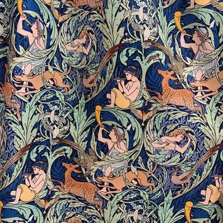 Forêt Orchestrale Marine Bleu Foncé Rideaux à Motif Floral Style Lin 1