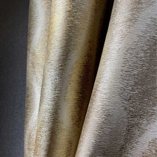 Ikat Ondulations Crème Or Ogee Géométrique Rideaux 2