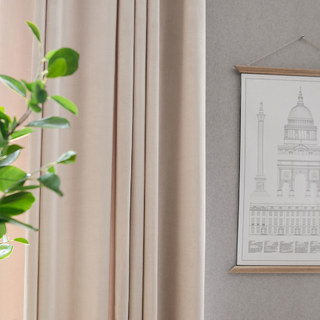 Rideaux en velours crème lustré 3