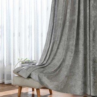 Luxury Silver Grey Colour Chenille Curtain
Rideau en Chenille Argent Gris Luxe 1
