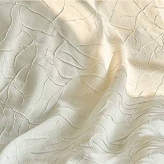 Nature's Melodies Branches & Leaves Ivoire Crème Rideau Voile