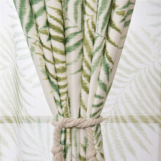 Feuilles de Palmier Vert Rideau Voile Transparent 3
