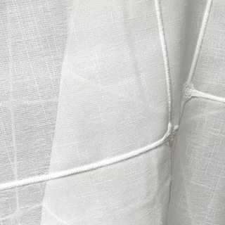 Pane Paradise Carreau Ivoire Blanc Rideaux Voile 6