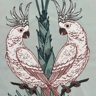 Paradise Parrots Vert Sauge Rideaux Floraux en Velours 5