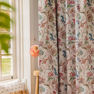 Ravishing Redbirds Rideaux occultants floraux multicolores 2