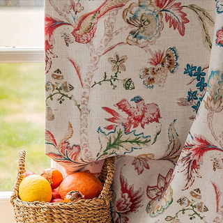 Ravishing Redbirds Rideaux occultants floraux multicolores 1