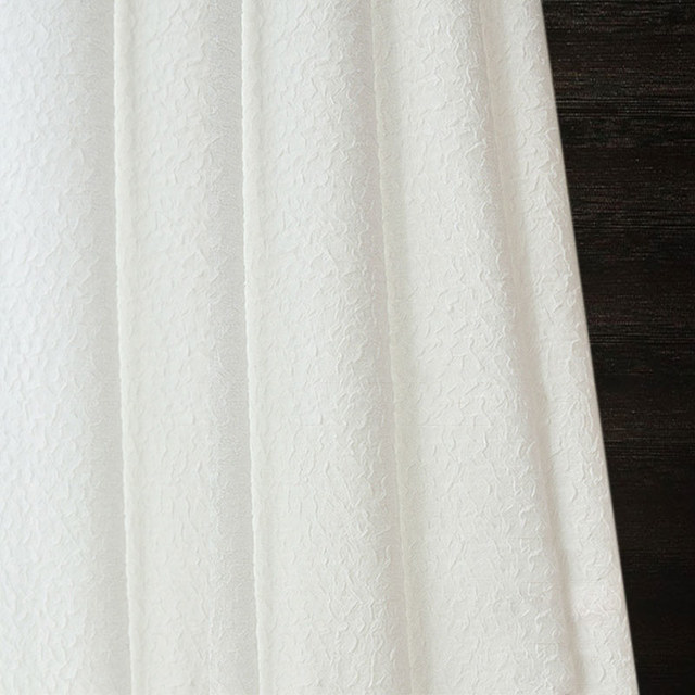Serene Swirls Crinkle Crushed Ivory White Heavy Voile Curtain
Serene Swirls Plissé Froissé Ivoire Blanc Voile Épais Rideau 1