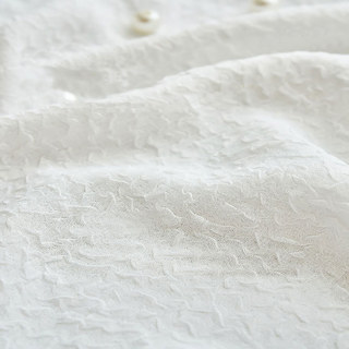 Serene Swirls Crinkle Crushed Ivory White Heavy Voile Curtain
Serene Swirls Plissé Froissé Ivoire Blanc Voile Épais Rideau 6