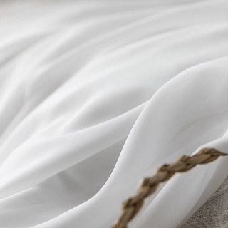 Douce Brise Blanc Éclatant Rideau Voile Chiffon Transparent 6