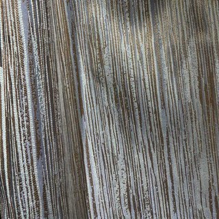 Rayon de soleil chatoyant, rideau rayé subtilement texturé doré & gris 4
