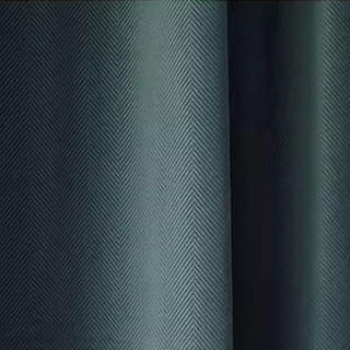 Sunnyvale Herringbone Texturé Vert Foncé Rideaux Occultants en Velours