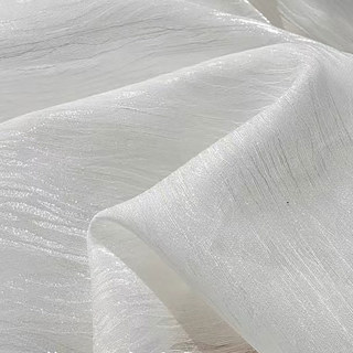 Winds in Willow Ivoire Blanc Rideaux Voile Froissé Écrasé Brillant 3
