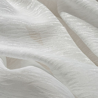 Winds in Willow Ivoire Blanc Rideaux Voile Froissé Écrasé Brillant