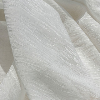 Winds in Willow Ivoire Blanc Rideaux Voile Froissé Écrasé Brillant 2