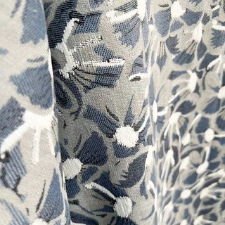 Bleues Éclosions Chenille Double Face Fleurs Œpaques Rideaux 5