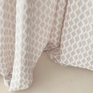 Enchanté Ogee Scintillant Géométrique Gris Taupe Rideaux 4