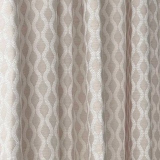 Enchanté Ogee Scintillant Géométrique Gris Taupe Rideaux 2